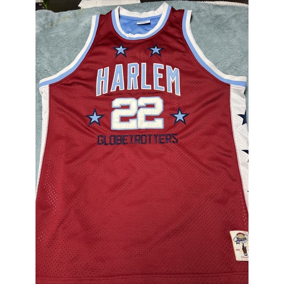 Harlem Globetrotters Jersey Curly 22 Platinum FUBU Men's XXL Vintage 75th - Picture 2 of 10